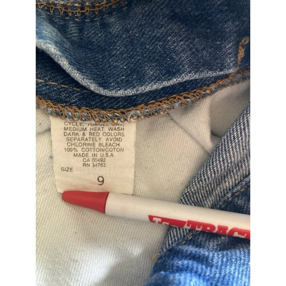 Y2K Vtg Lee Riders Womens 9 High Rise Mom Straight Jeans Blue Denim 26x30 USA - Picture 7 of 7